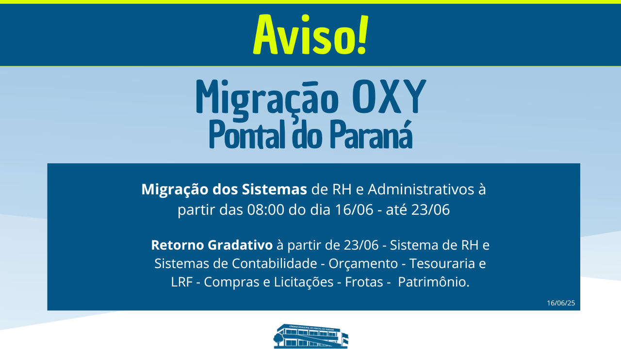 Câmara de Pontal do Paraná realiza upgrade do sistema OXY, da Elotech, para ampliar segurança, inovação e transparência