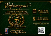 Profissionais da enfermagem serão homenageados em evento especial na Câmara de Pontal do Paraná